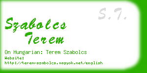 szabolcs terem business card